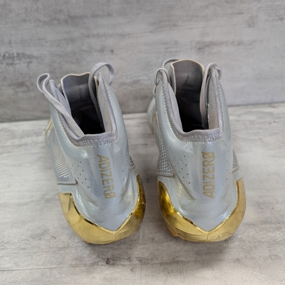 Adidas Adizero Impact American Football Cleats Silver Gold Men's Size 15 - Picture 7 of 9